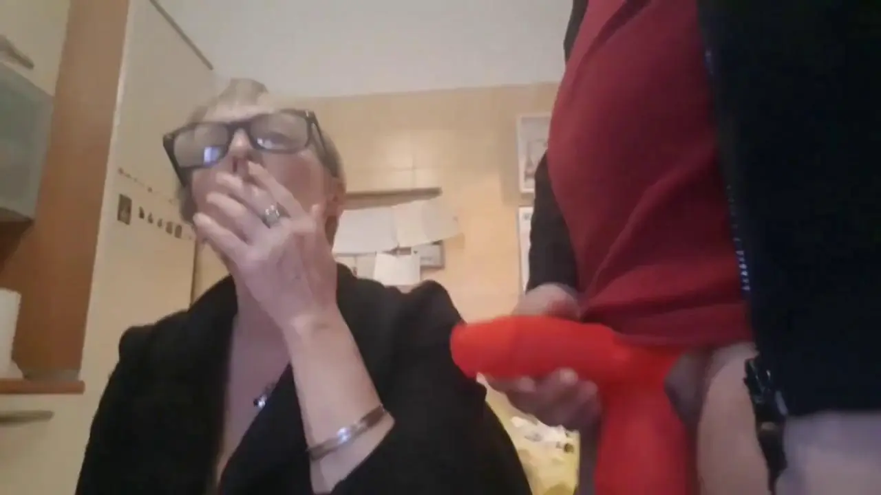 Dickflash to one horny ugly granny image